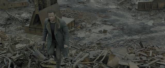Wide shot frame from Blade Runner 2049 — walking, face, person