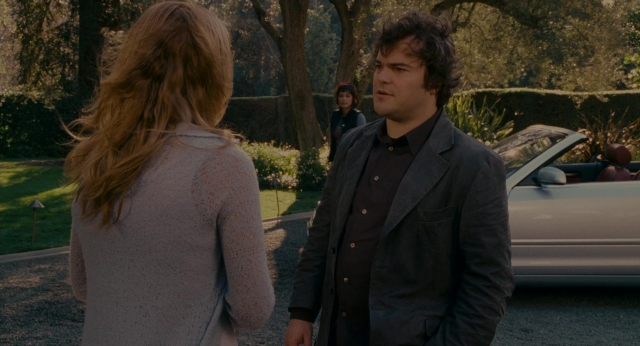 Wide shot frame from The Holiday — standing, walking, street