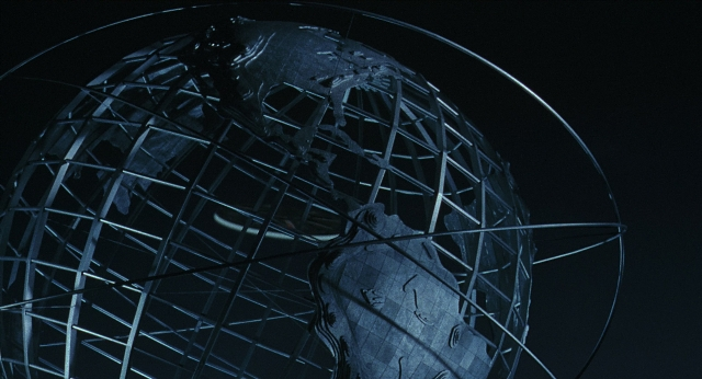 Wide shot frame from Men in Black — skull