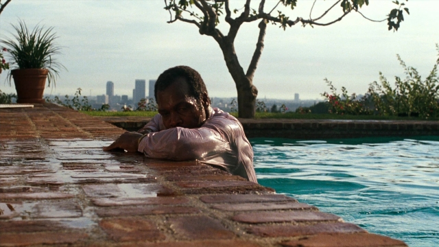Wide shot frame from Lethal Weapon — shirt, face, person