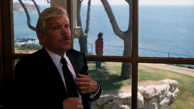 Wide shot frame from Lethal Weapon — standing, walking, hand