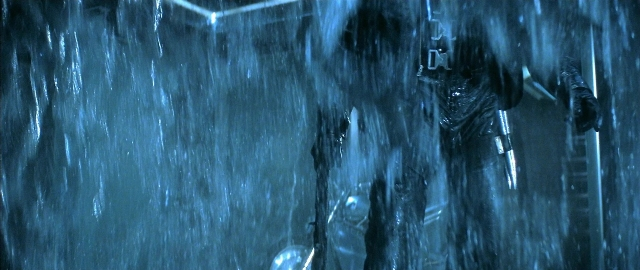 Frame from Blade — standing, water, rain