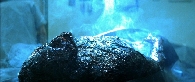 Frame from Blade — bed, animal, smoke