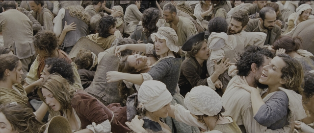 Wide shot frame from Perfume: The Story of a Murderer — hug, person, human face