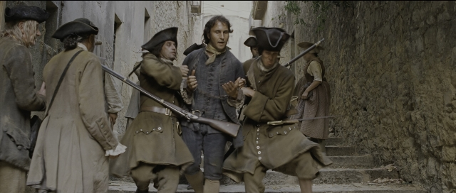 Wide shot frame from Perfume: The Story of a Murderer — walking, dialogue, person