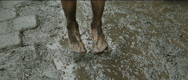 Wide shot frame from Perfume: The Story of a Murderer — walking, animal, water