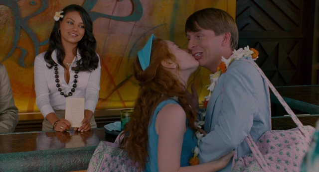Wide shot frame from Forgetting Sarah Marshall — standing, hand, dress