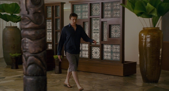 Wide shot frame from Forgetting Sarah Marshall — walking, room, door