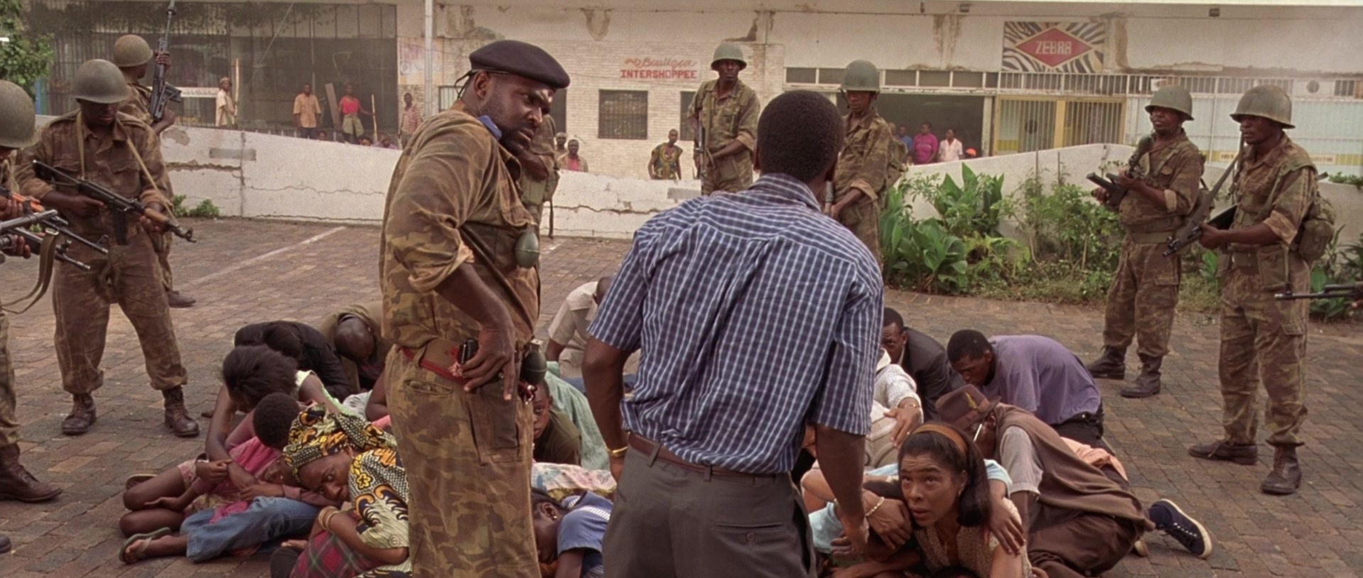 Hotel Rwanda (2004), wide, 2.36:1 — film still