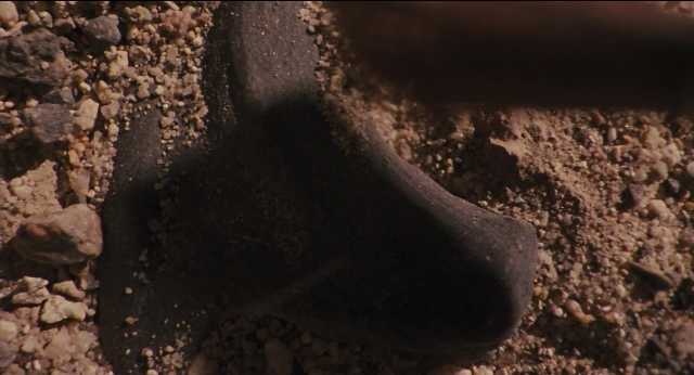 Wide shot frame from Jurassic Park — bed, animal