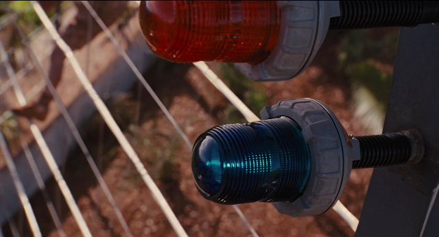 Wide shot frame from Jurassic Park — bicycle