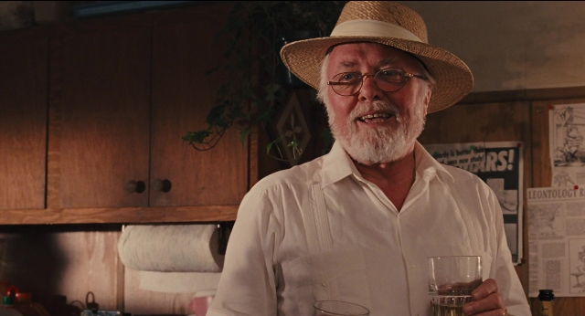 Frame from Jurassic Park — standing, hat, shirt
