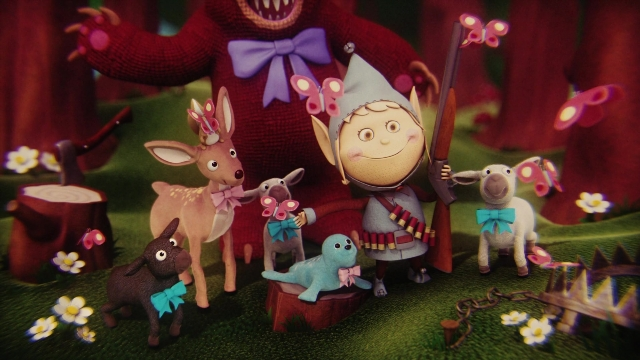 Wide shot frame from A Series of Unfortunate Events — standing, hand, flower