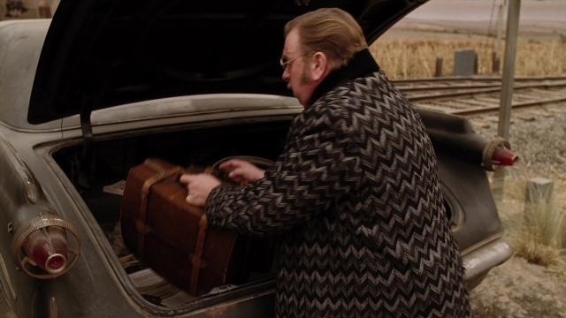 Frame from A Series of Unfortunate Events — standing, car, coat