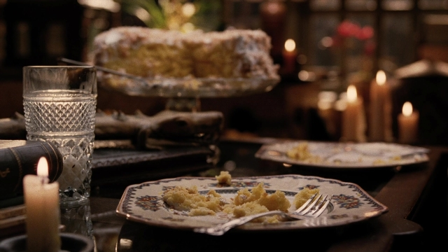 Frame from A Series of Unfortunate Events — plate, room, table