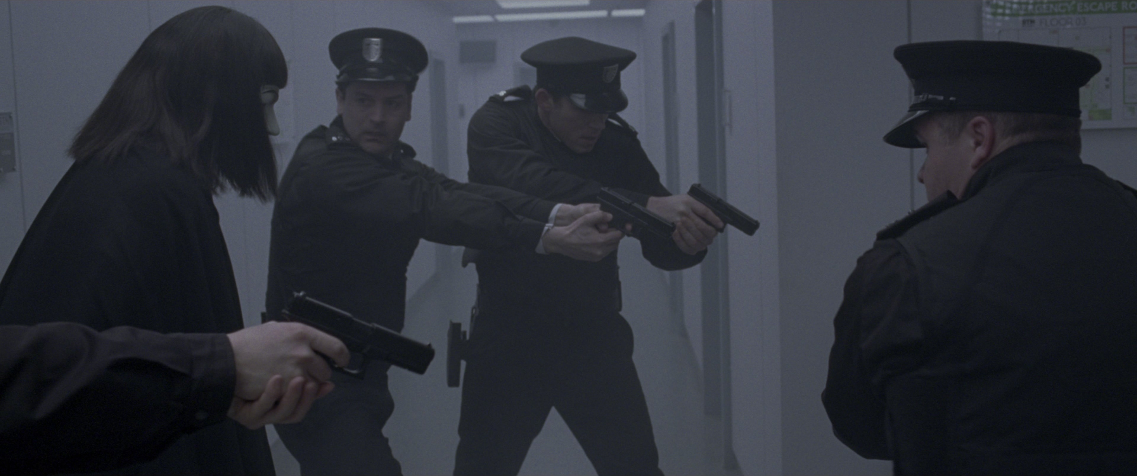 V for Vendetta (2006), wide, 2.39:1 — film still