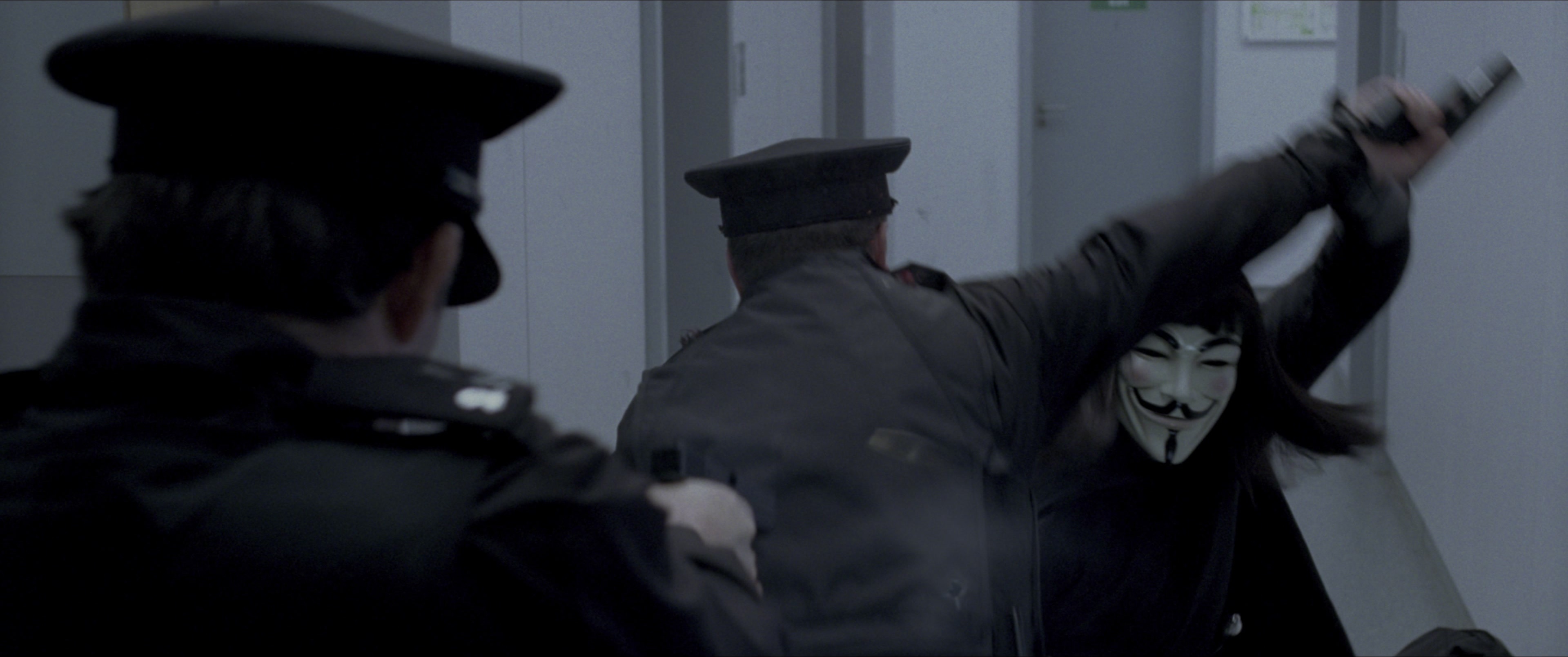 V for Vendetta (2006), wide, 2.39:1 — film still