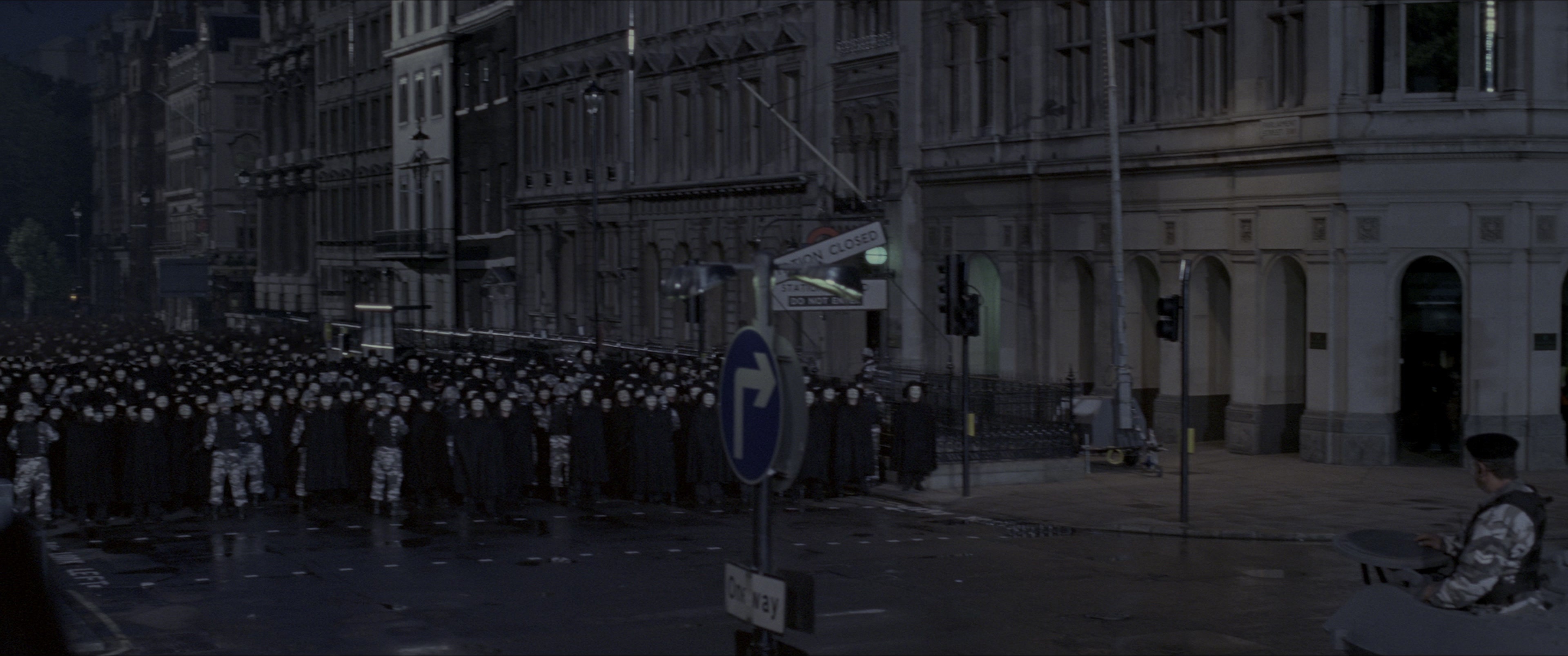 V for Vendetta (2006), wide, 2.39:1 — film still