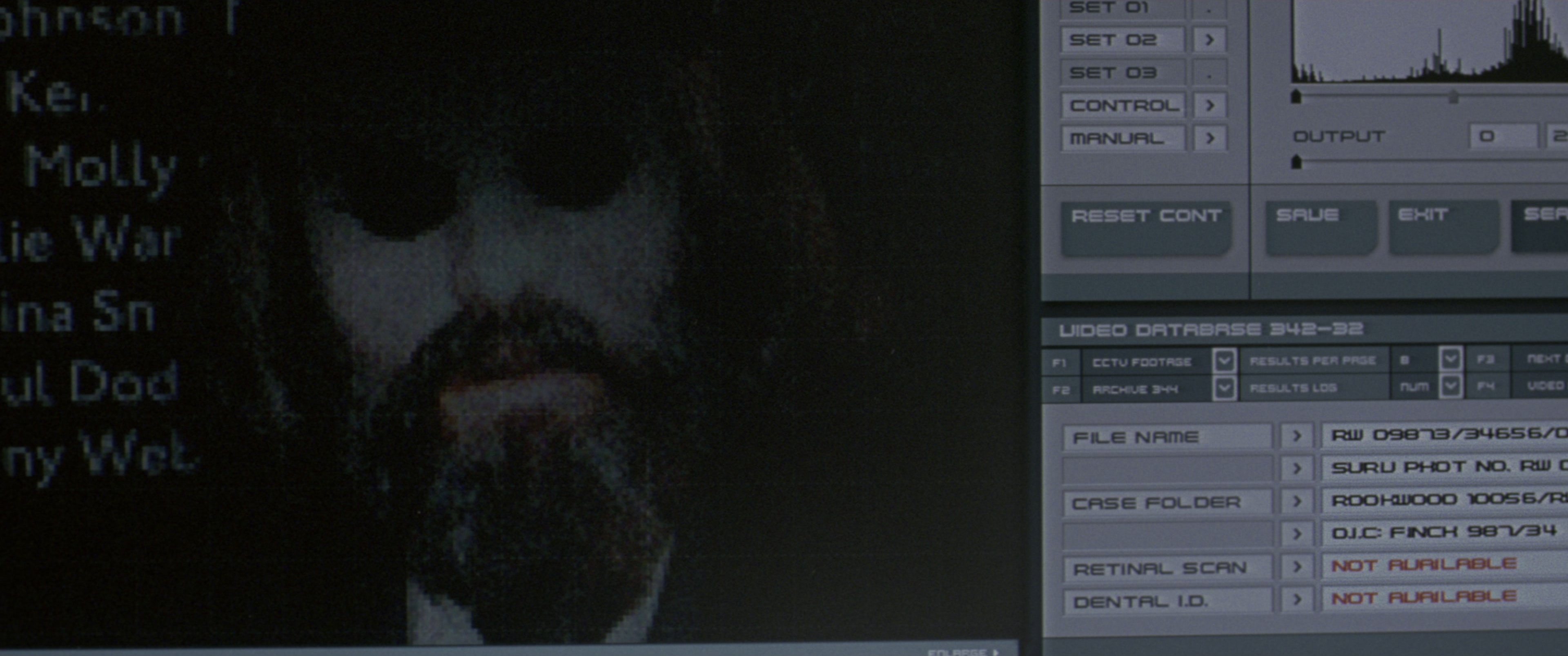 V for Vendetta (2006), close, 2.39:1 — film still