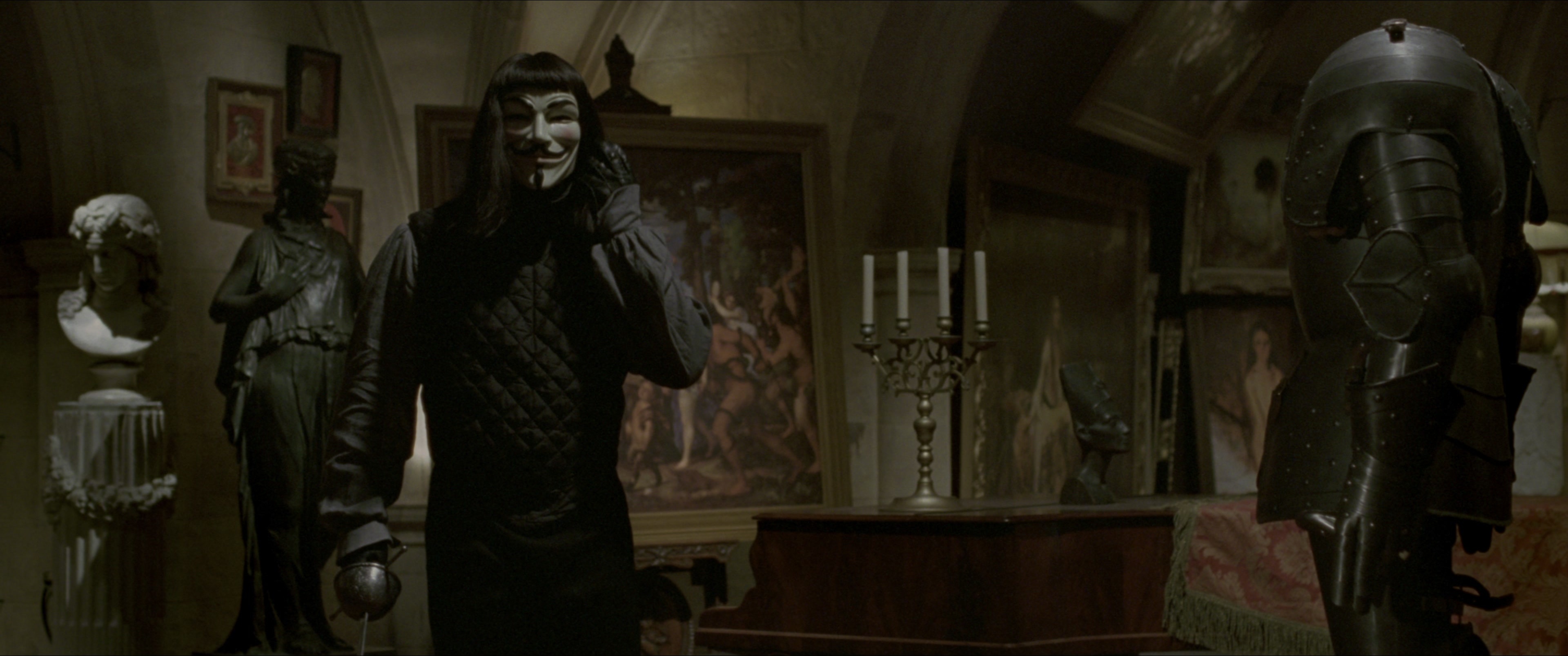 V for Vendetta (2006), wide, 2.39:1 — film still