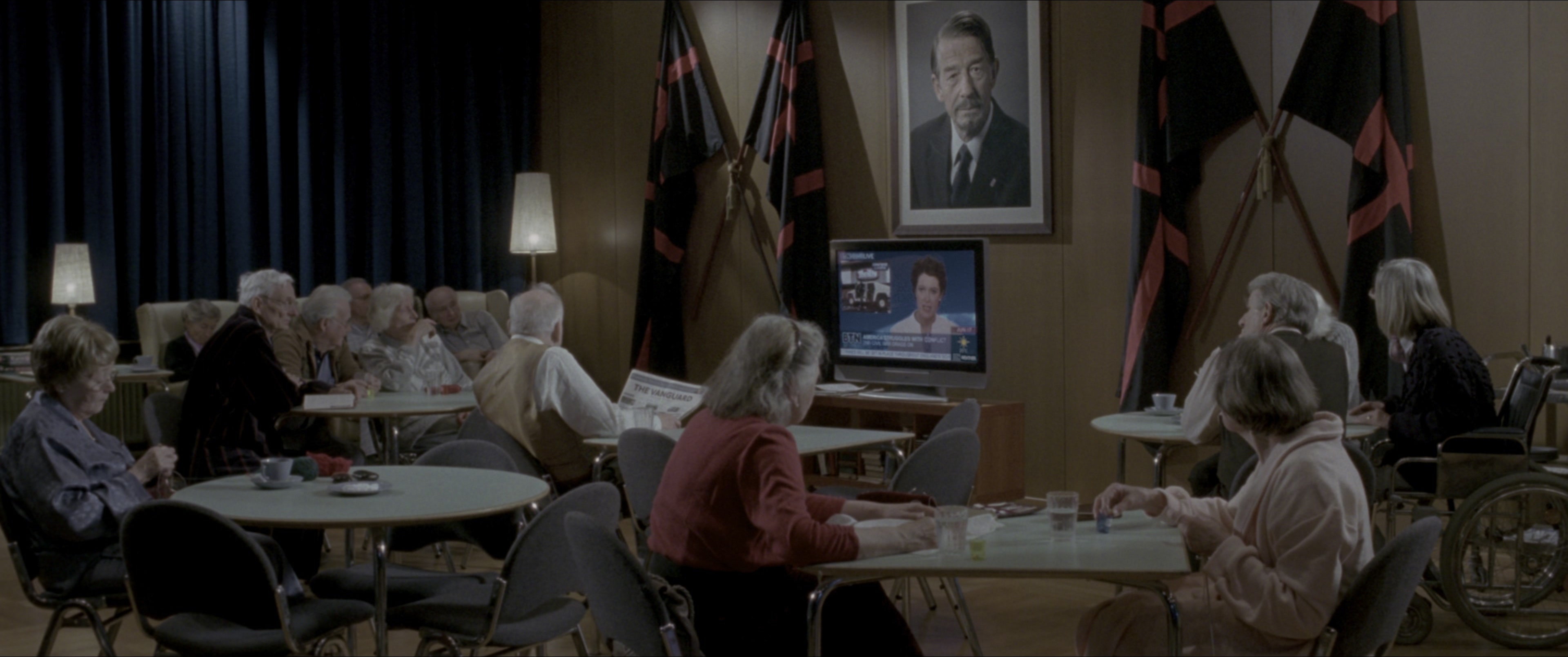 V for Vendetta (2006), wide, 2.39:1 — film still