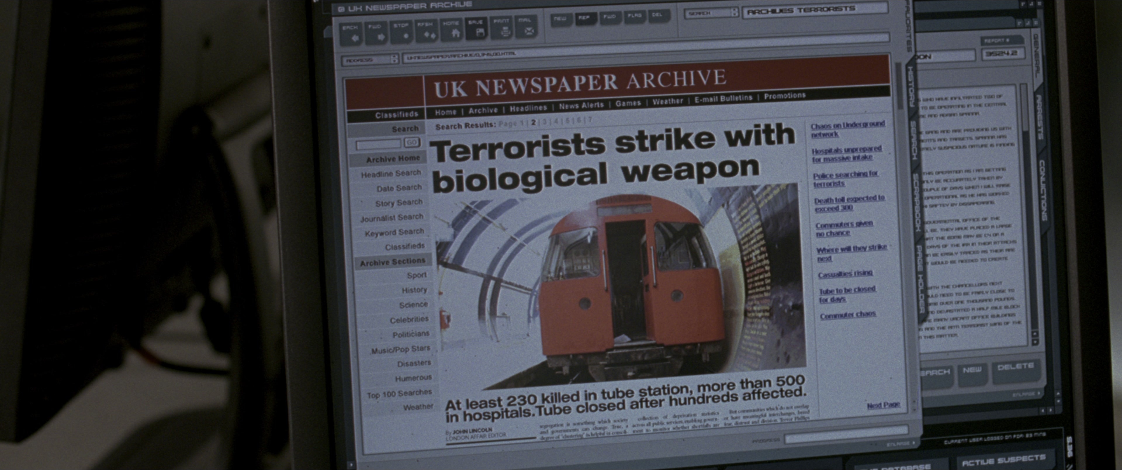 V for Vendetta (2006), wide, 2.39:1 — film still
