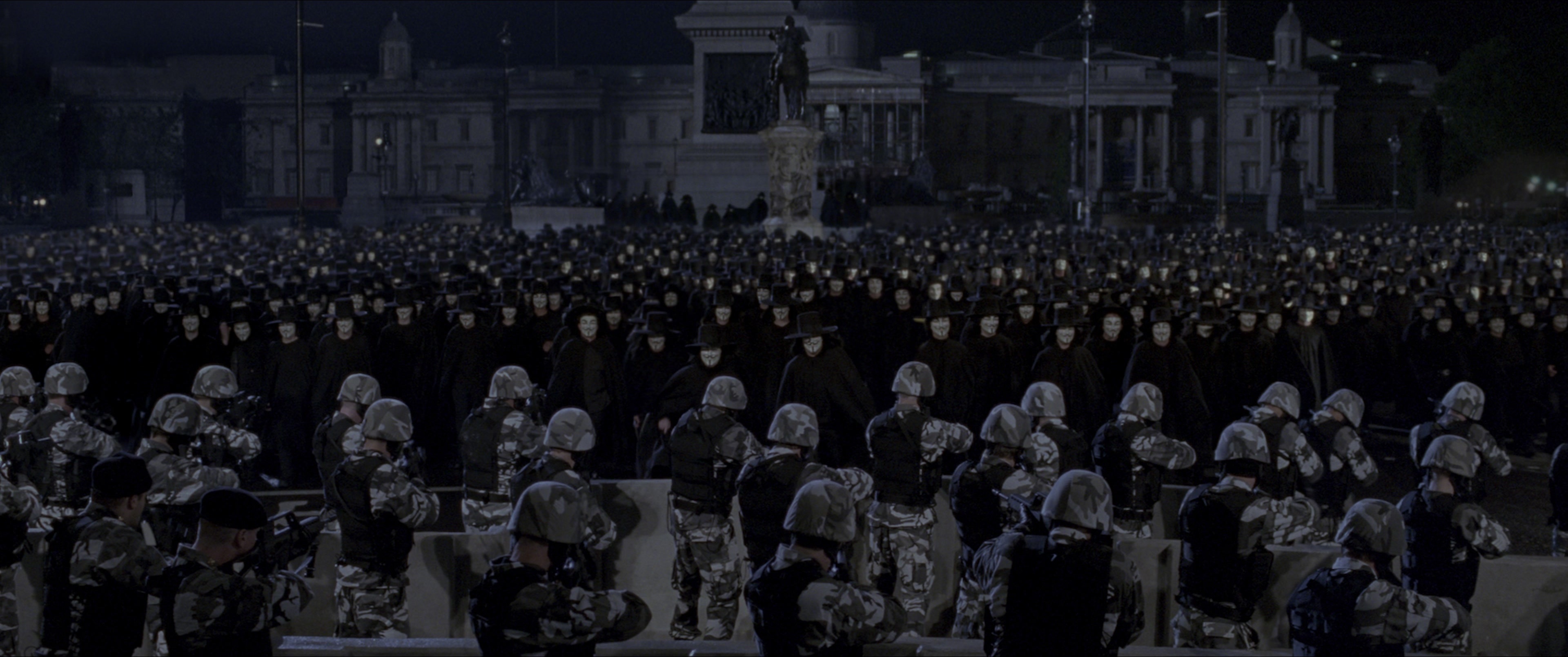 V for Vendetta (2006), wide, 2.39:1 — film still