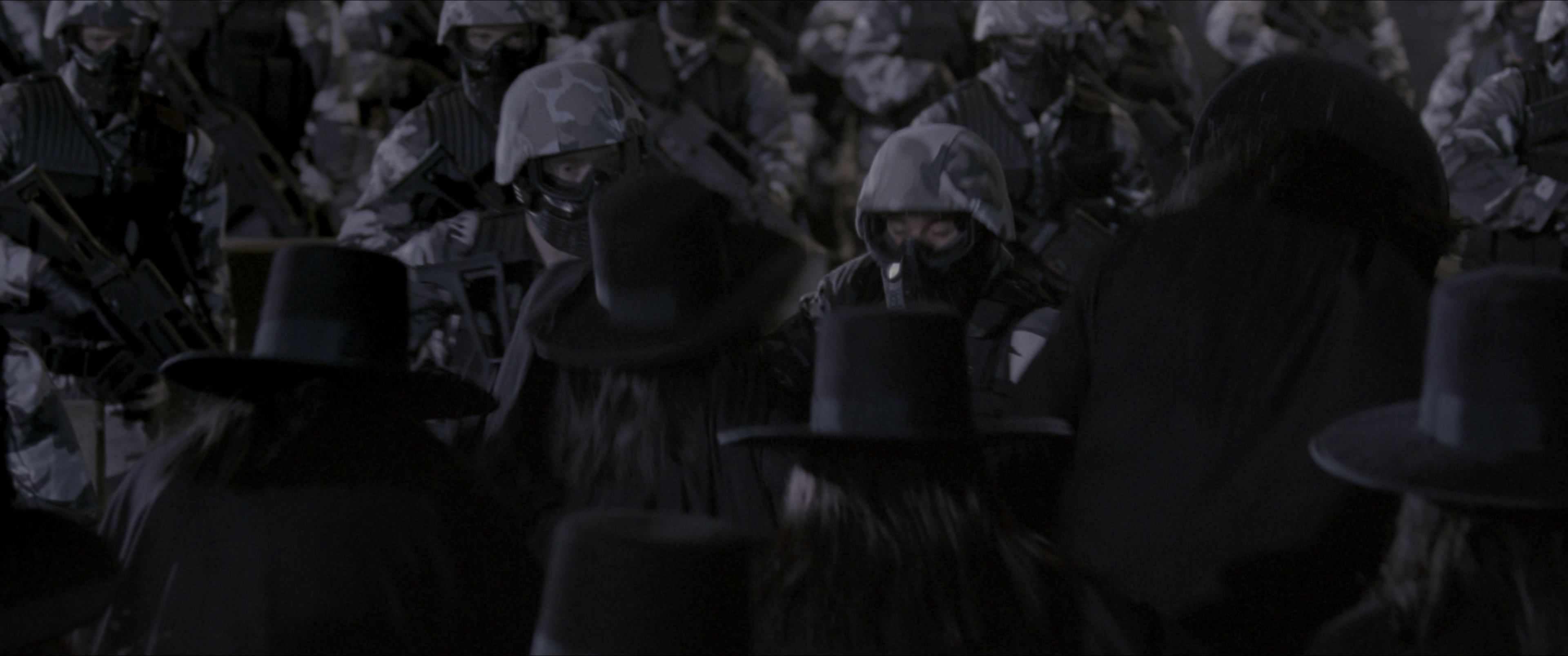 V for Vendetta (2006), wide, 2.39:1 — film still