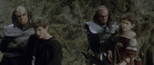 Wide shot frame from Star Trek III: The Search for Spock — people, action, group