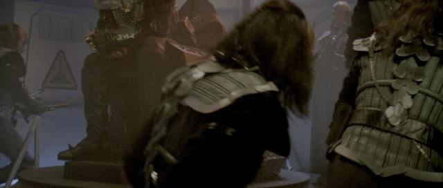 Wide shot frame from Star Trek III: The Search for Spock — people, action, standing