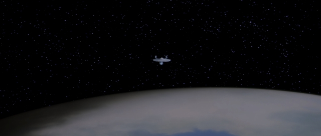 Frame from Star Trek III: The Search for Spock — night, boat, airplane