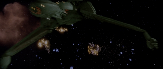 Frame from Star Trek III: The Search for Spock — night, boat, jellyfish