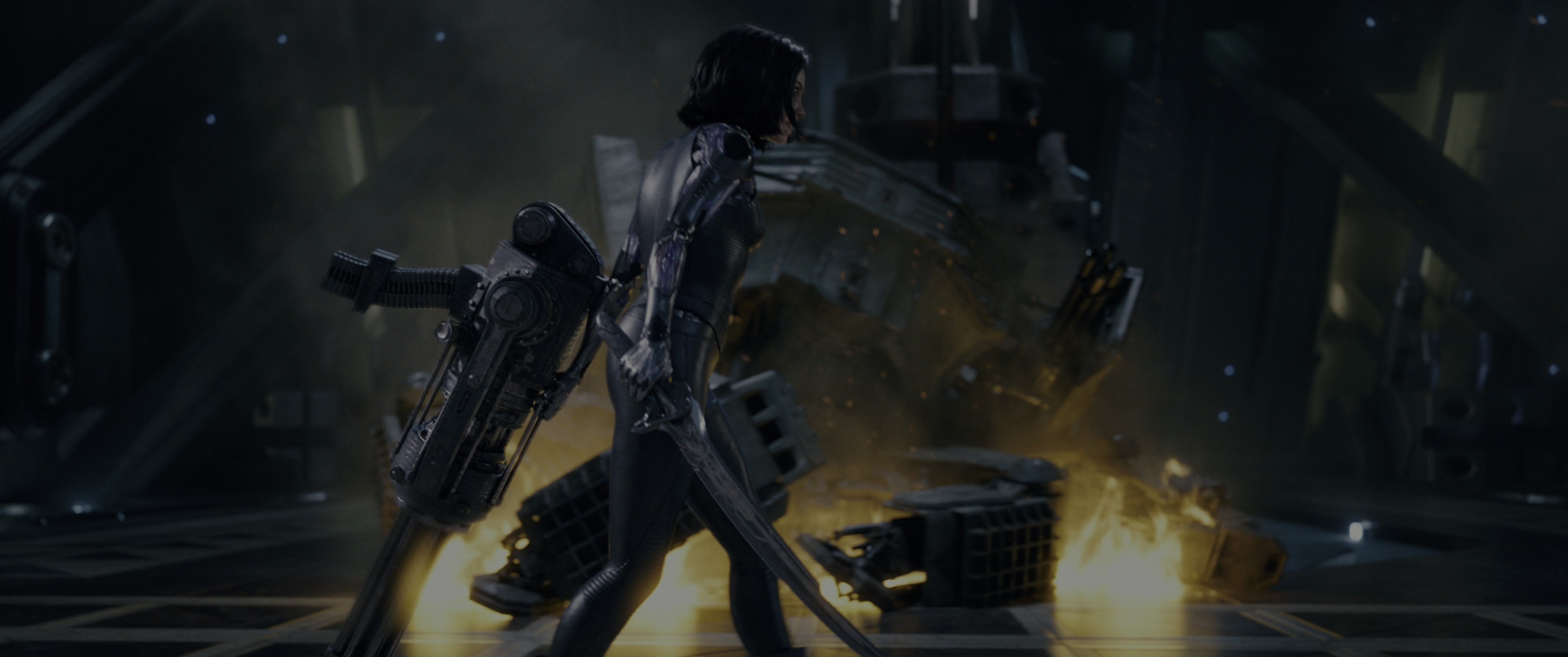 Alita: Battle Angel (2019), wide, 2.39:1 — film still