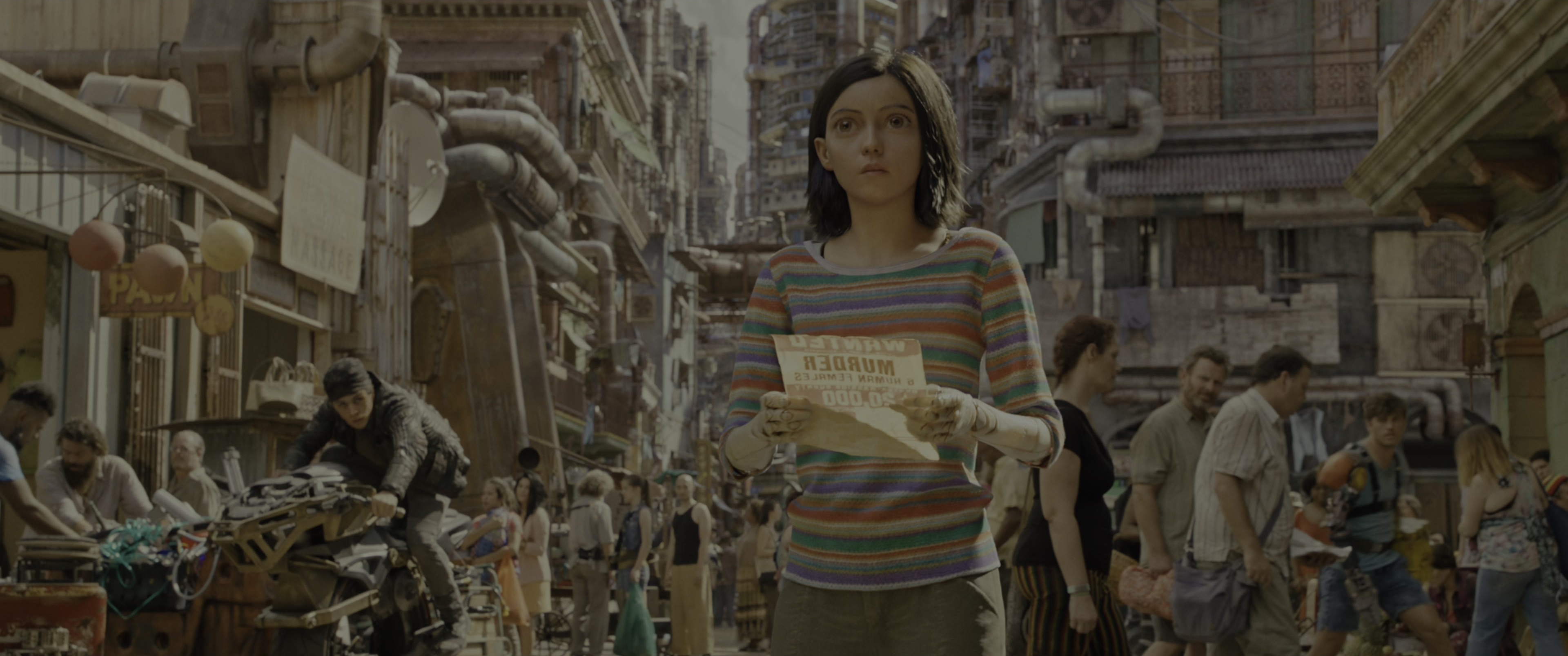Alita: Battle Angel (2019), wide, 2.39:1 — film still