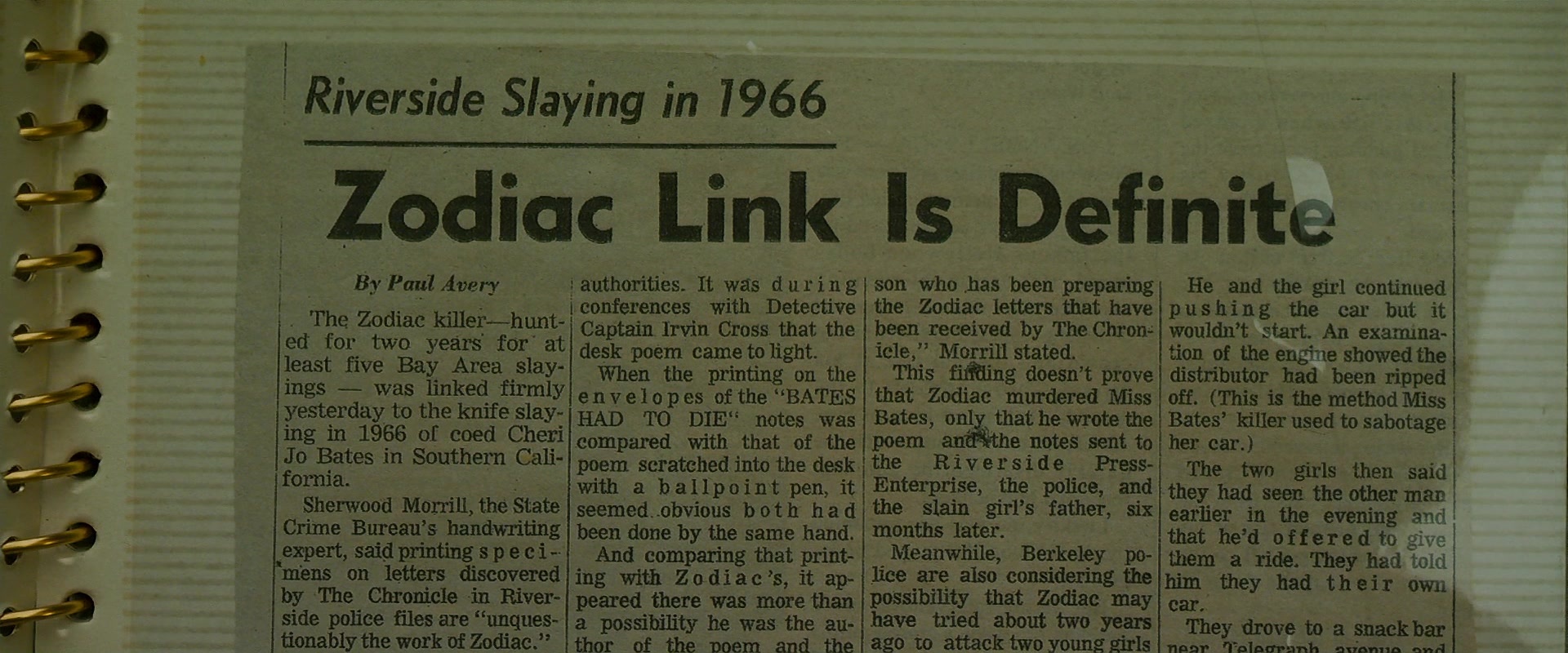 Zodiac (2007), unknown, 2.40:1 — film still