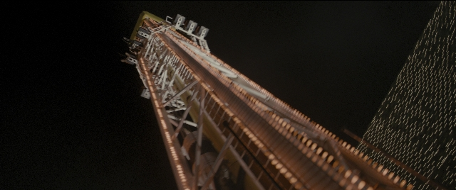 Wide shot frame from Zombieland — tower, skyscraper