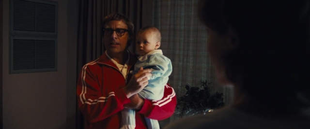 Wide shot frame from Battle of the Sexes — face, person, human face