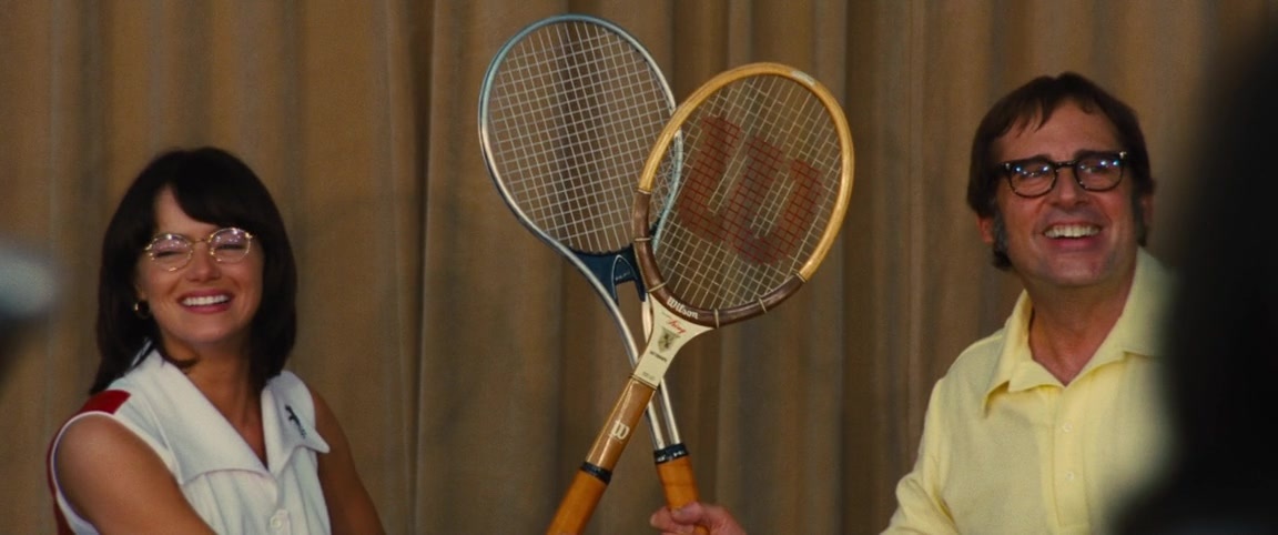 Battle of the Sexes (2017), wide, 2.39:1 — film still