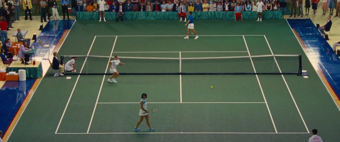 Battle of the Sexes (2017), wide, 2.39:1 — film still