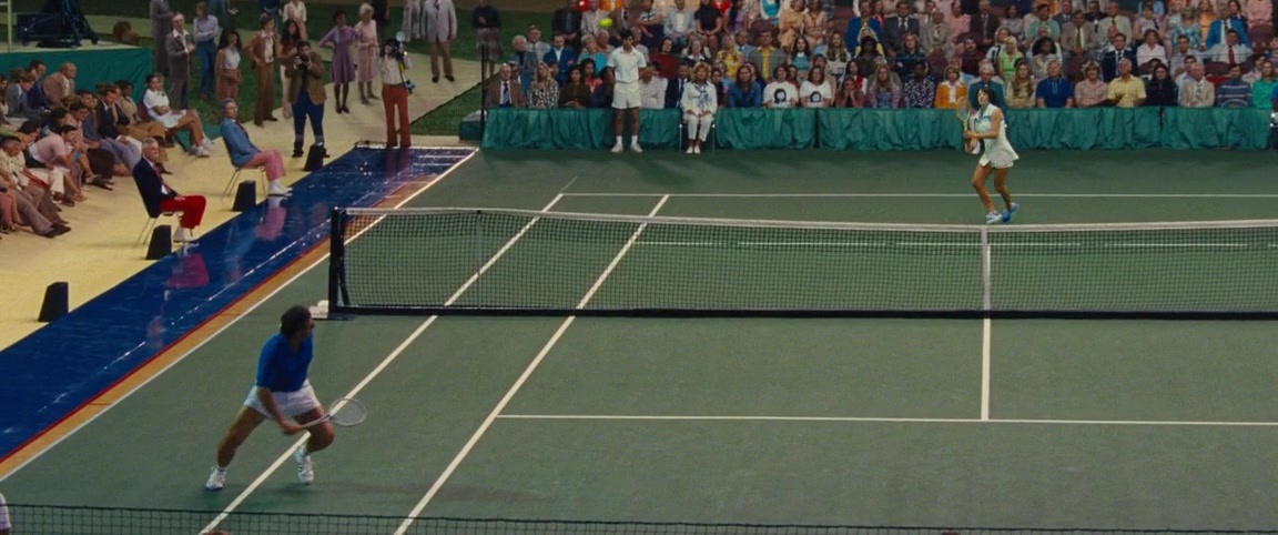 Battle of the Sexes (2017), wide, 2.39:1 — film still