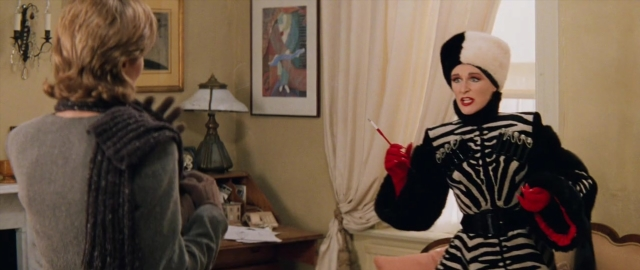 Wide shot frame from 101 Dalmatians — standing, room, mirror