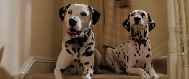 Frame from 101 Dalmatians — sitting, dog
