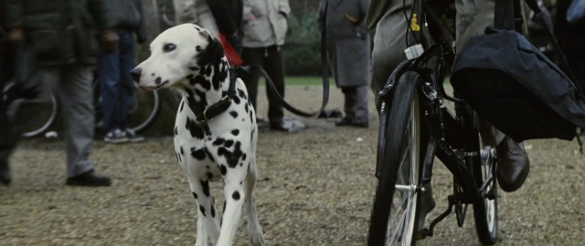 Wide shot frame from 101 Dalmatians — standing, walking, dog