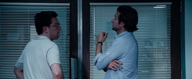 Wide shot frame from The Hangover — standing, room, door