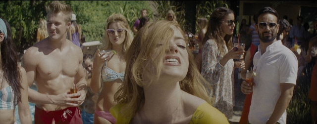 Wide shot frame from La La Land — shirt, hair, person