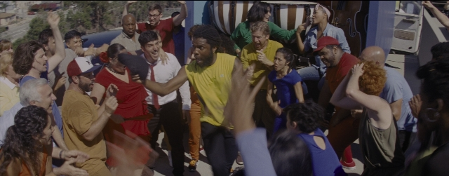 Wide shot frame from La La Land — person, human face, smiling