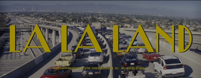 Wide shot frame from La La Land — car, wheel