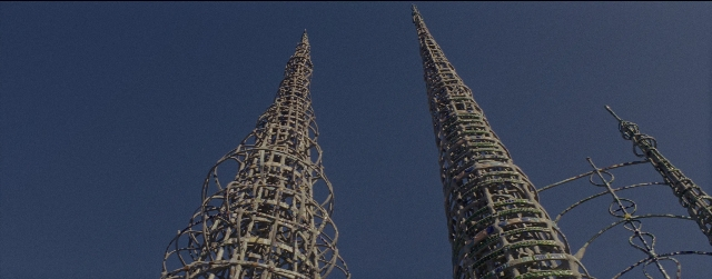 Wide shot frame from La La Land — tower