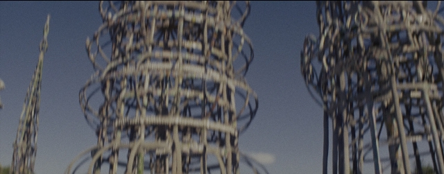 Wide shot frame from La La Land — tower