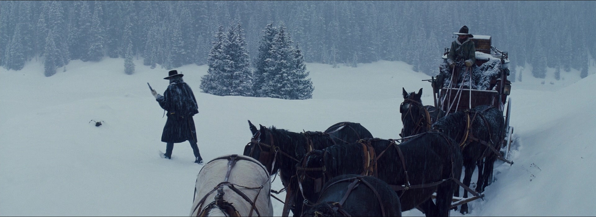 The Hateful Eight (2015), wide, 2.74:1 — film still